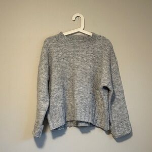 Cozy Gray Women's Crew Neck Sweater